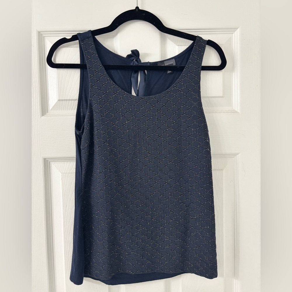 The Limited Navy Top with Gold Detailing